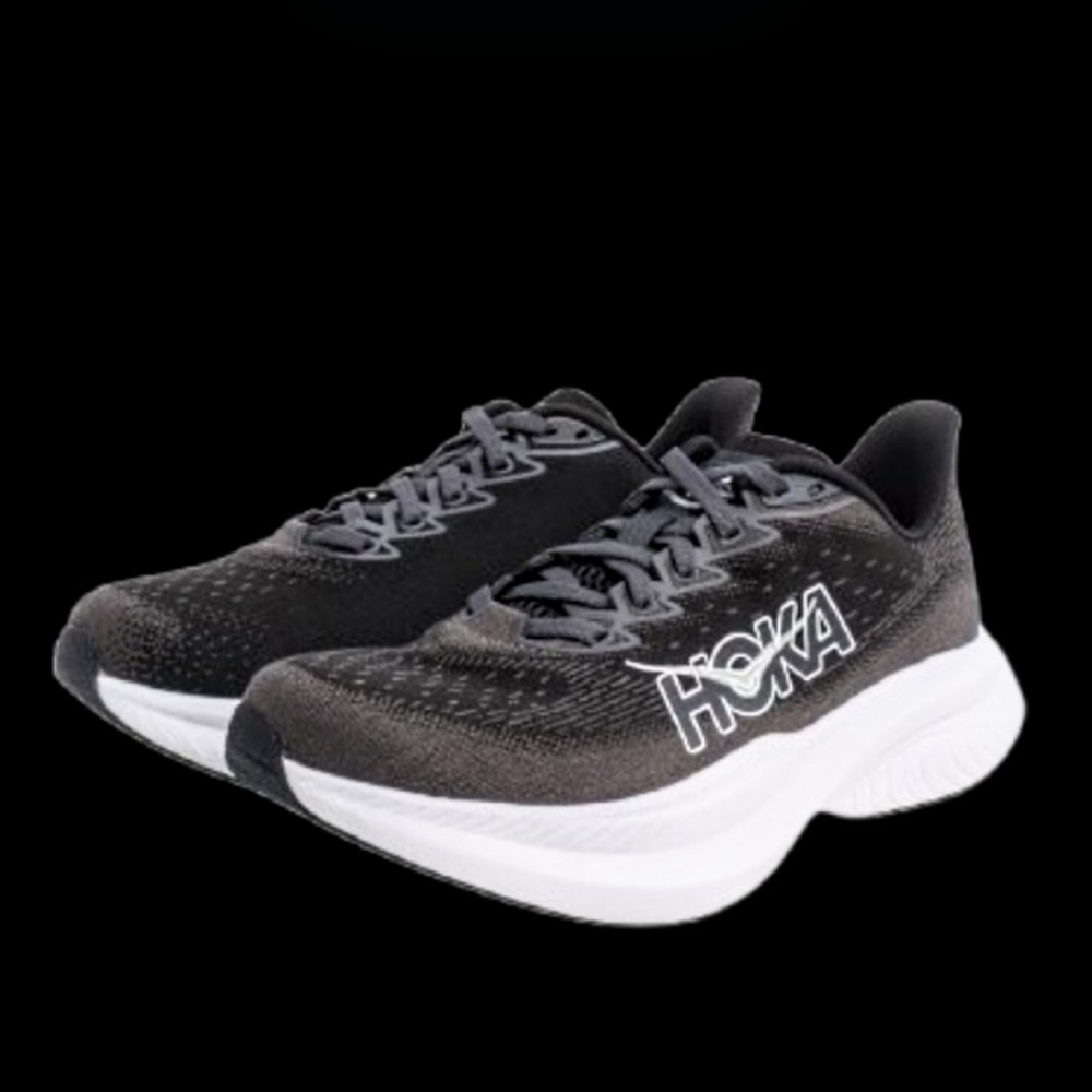 Hoka One One Mach 6 Running Mens Black White Grey